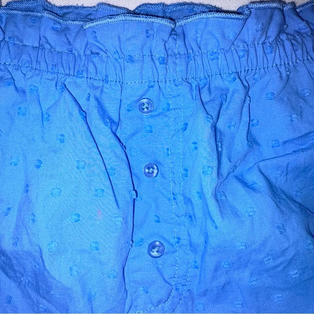 Colsie blue poplin cotton shorts pajamas only size XL new with‎ tags Swiss dot
